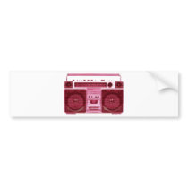 retro radio bumper sticker bumper stickers
