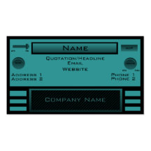 Retro Radio Business Card, Teal
