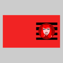 Retro Radio Girl Business Cards business cards