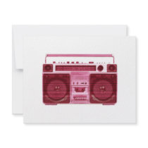 retro radio invitation