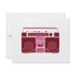 retro radio invitation