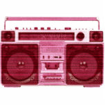 retro radio photo sculpture