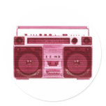 retro radio sticker