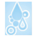 Retro Rain Drops Poster posters