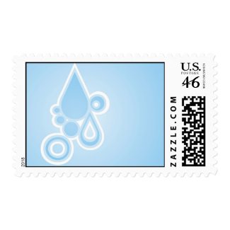 Retro Rain Drops Stamps stamp