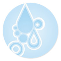 Retro Rain Drops Sticker by 9lives Retro Rain Drops Sticker