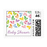 Retro Rainbow Chicks Baby Shower Stamps / Postage