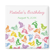 Retro Rainbow Chicks Custom Gift / Birthday Magnet