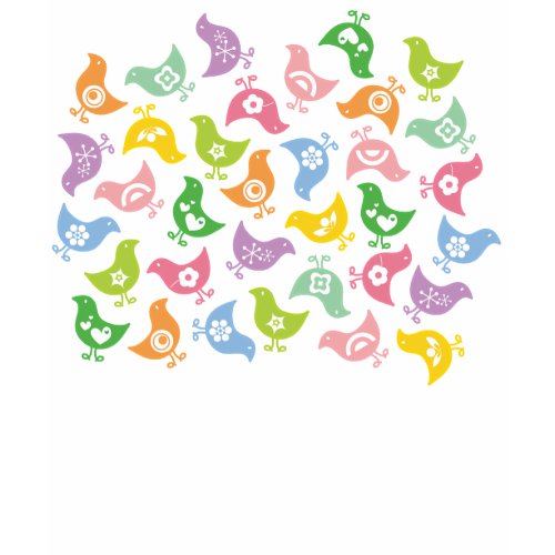 Retro Rainbow Chicks on a T-Shirt by Fat Fa Tin
