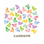 Retro Rainbow Chicks Pattern Fun Custom T-shirt