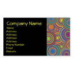 Retro Rainbow Circles Pattern Business Card