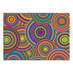 Retro Rainbow Circles Pattern Cards