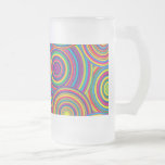 Retro Rainbow Circles Pattern Coffee Mug