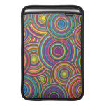 Retro Rainbow Circles Pattern Sleeves For MacBook Air