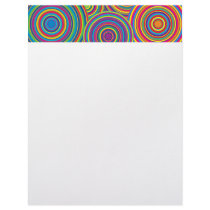 Retro Rainbow Circles Pattern Letterhead