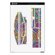Retro Rainbow Circles Pattern PS3 Decals
