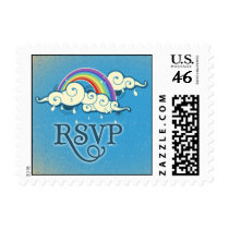 Retro Rainbow & Clouds - RSVP stamps