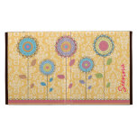 Retro Rainbow Flower Name IPAD Caseable Folio Case