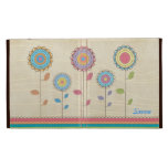 Retro Rainbow Flower Name IPAD Caseable Folio Case