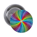 Retro Rainbow Gem Swirl Design Button