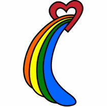 Retro Rainbow Heart Refrigerator Magnet photo sculptures by Retroversity Retro Rainbow Heart Refrigerator Magnet photo sculptures