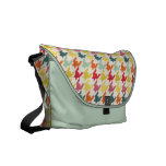 Retro Rainbow Houndstooth Rickshaw Messenger Bag messenger bags