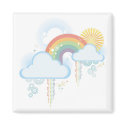 Retro Rainbow Magnet - Square