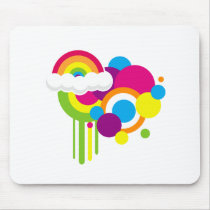 Retro Rainbow Mouse Pad