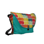 Retro Rainbow Petals Rickshaw Messenger Bag messenger bags