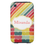 Retro Rainbow Petals & Stripes iPhone3G casemate cases
