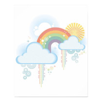 Retro Regenbogen-Plakat 16" durch 20" poster