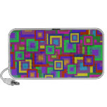 Retro Rainbow Squares Pattern speakers