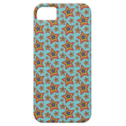 Retro Rainbow Stars Pattern iPhone 5 Case