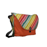 Retro Rainbow Stripes Rickshaw Messenger Bag messenger bags