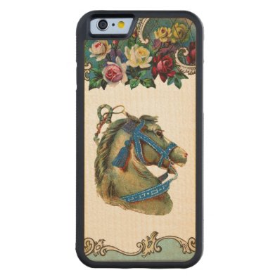 RETRO REBEL White Circus Horse iPhone 6 Bumper Carved® Maple iPhone 6 Bumper