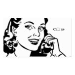 Retro Receptionist and Secretary Business Cards