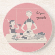 retro recipe back cover coasters
