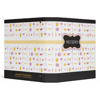 Retro Recipe Book Vinyl Binders