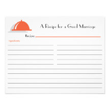 Retro Recipe Card - Orange Custom Announcement