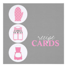 Retro Recipe Cards Custom Announcements
