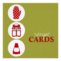 Retro Recipe Cards Custom Invite