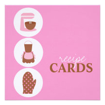 Retro Recipe Cards Personalized Announcement