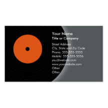 Retro Record DJ Business Card