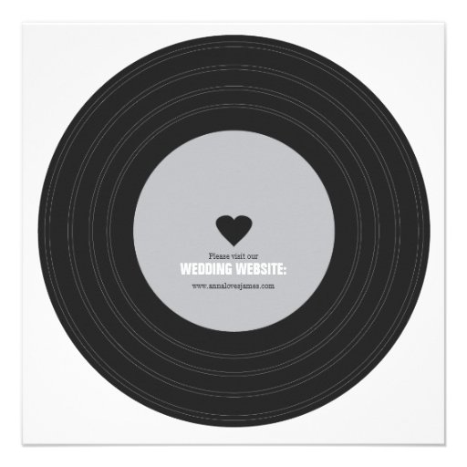 Retro Record Invitation