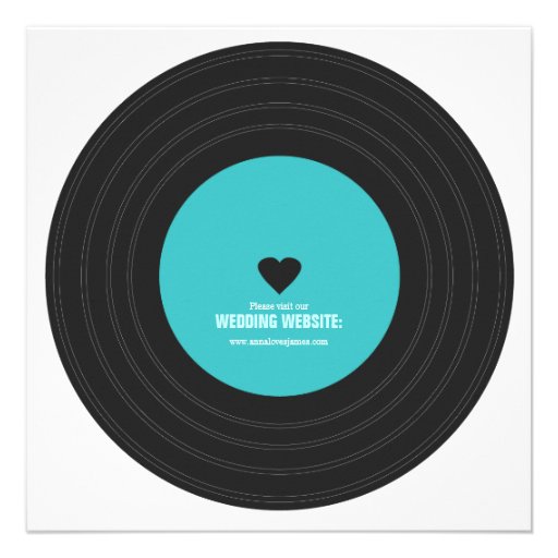 Retro Record Invitation
