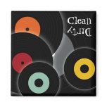 Retro Records Clean/Dirty Dishwasher Magnet