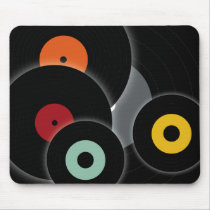 Retro Records mousepad by mazarakes Retro Records mousepad