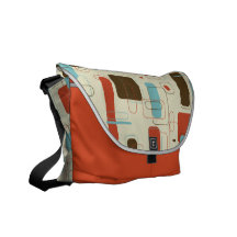 Retro Rectangles Courier Bags