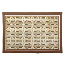 Retro Rectangles Placemat - Brown placemats