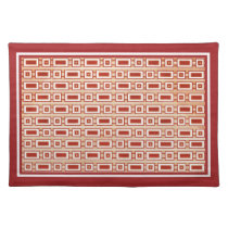Retro Rectangles Placemat - Red placemats